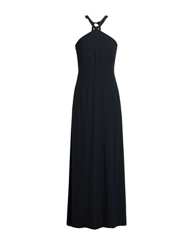 Co. Go Woman Maxi Dress Midnight Blue Size 8 Viscose, Cotton In Black