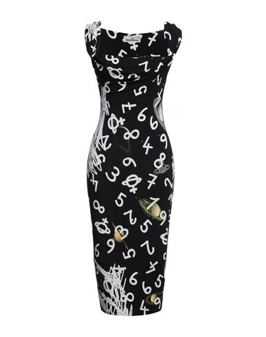 Vivienne Westwood Woman Midi Dress Black Size L Viscose In Black