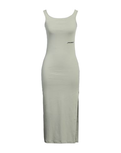 Hinnominate Woman Midi Dress Sage Green Size M Cotton, Elastane In Sage Green
