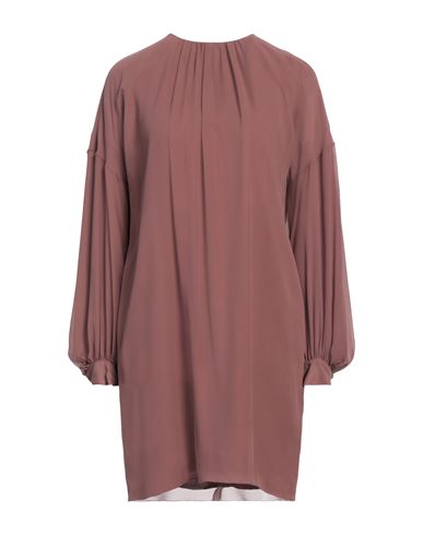 Shop Fabiana Filippi Woman Mini Dress Brown Size 10 Silk