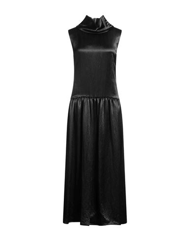 Jil Sander Woman Maxi Dress Black Size 6 Acetate In Black