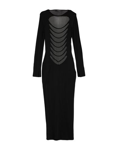 Versace Woman Maxi Dress Black Size 2 Viscose In Black
