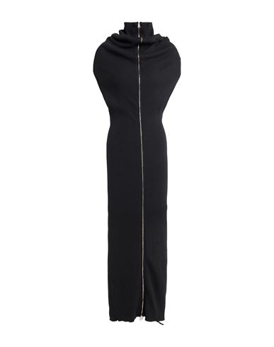 Mm6 Maison Margiela Woman Maxi Dress Black Size S Cotton, Wool In Black