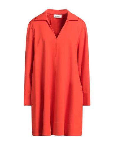 Meimeij Woman Mini Dress Orange Size 8 Viscose, Polyamide, Elastane In Orange