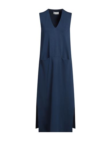 Meimeij Woman Midi Dress Navy Size 4 Viscose, Polyamide, Elastane