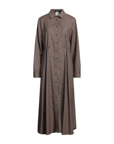 Weekend Max Mara Woman Midi Dress Khaki Size 0 Virgin Wool, Elastane
