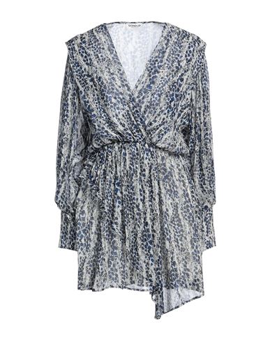 Dondup Woman Mini Dress Blue Size 8 Viscose In Blue