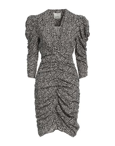 ISABEL MARANT ISABEL MARANT WOMAN MINI DRESS BLACK SIZE 8 SILK, ELASTANE 