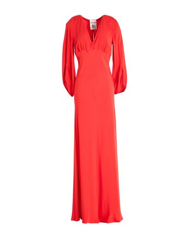 Semicouture Woman Maxi Dress Red Size 6 Acetate, Silk In Red