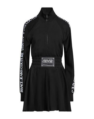Versace Jeans Couture Woman Mini Dress Black Size L Cotton In Black