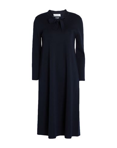 Thom Browne Woman Midi Dress Midnight Blue Size 8 Wool In Blue