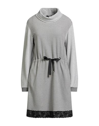 Liu •jo Woman Mini Dress Light Grey Size S Cotton, Polyester In Gray