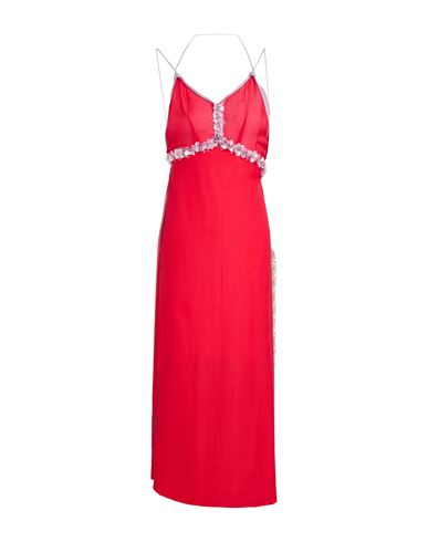 Des_phemmes Woman Midi Dress Red Size 4 Silk In Red