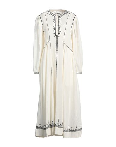 Shop Isabel Marant Étoile Marant Étoile Woman Midi Dress Ivory Size 8 Cotton In White