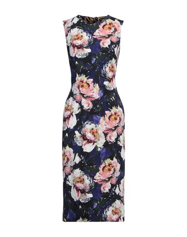 Dolce & Gabbana Peony-print Sleeveless Midi Dress In Purple