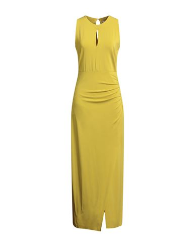 Kaos Woman Maxi Dress Lime Green Size 8 Acetate, Polyamide, Elastane