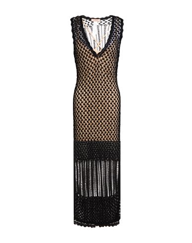 Vestido midi Mujer Negro M,XXL Mujer