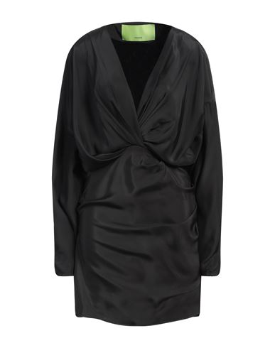 Gauge81 Naha Draped Mini Shirt Dress In Black