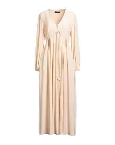 Weekend Max Mara Woman Maxi Dress Beige Size 10 Acetate, Silk