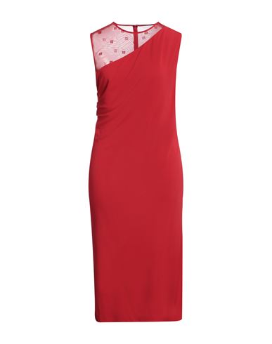 Givenchy Woman Midi Dress Red Size 8 Viscose, Polyamide, Elastane