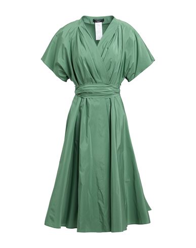 WEEKEND MAX MARA WEEKEND MAX MARA WOMAN MIDI DRESS SAGE GREEN SIZE 12 POLYESTER, COTTON