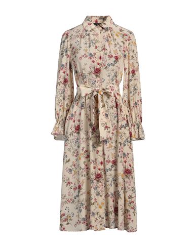 Weekend Max Mara Woman Midi Dress Beige Size 2 Silk In Brown