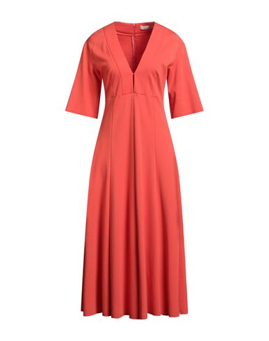 Liviana Conti Woman Maxi Dress Mandarin Size 6 Viscose, Polyamide, Elastane In Red