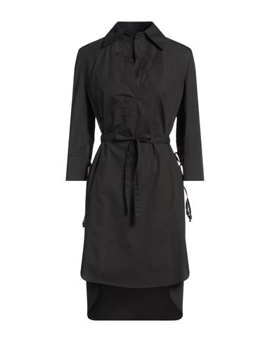 Dondup Woman Mini Dress Black Size 6 Cotton In Black