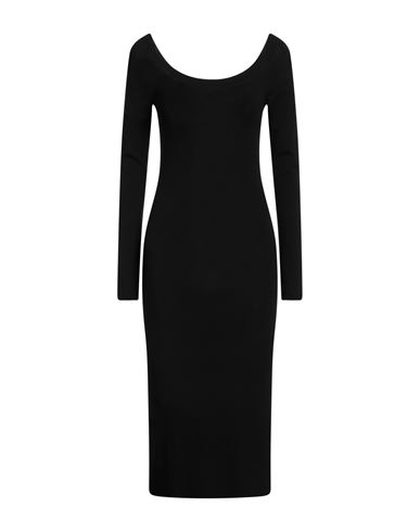 Off-white Woman Midi Dress Black Size 6 Viscose, Polyester