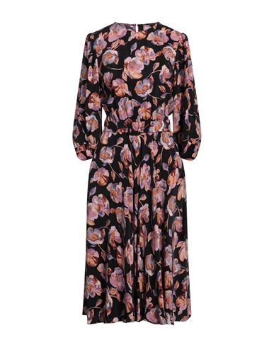 Poustovit Woman Midi Dress Black Size 8 Viscose In Black