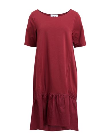 Alpha Studio Woman Mini Dress Brick Size 10 Cotton, Elastane In Red