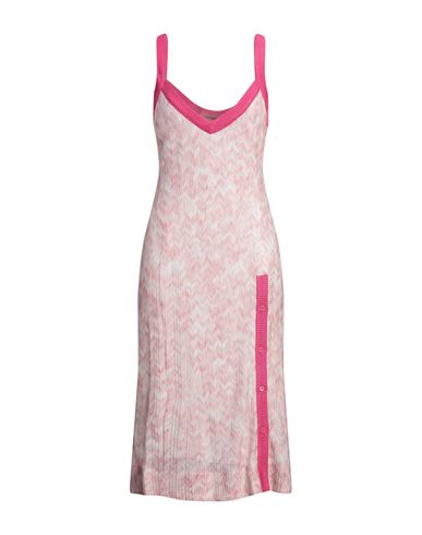 Missoni Woman Midi Dress Pink Size 8 Viscose
