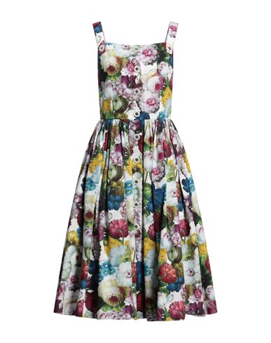 Dolce & Gabbana Woman Midi Dress White Size 10 Cotton