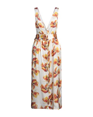 Lardini Woman Midi Dress White Size 8 Viscose, Silk In White