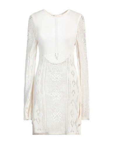 Akep Woman Midi Dress Ivory Size Xl Linen, Cotton In White