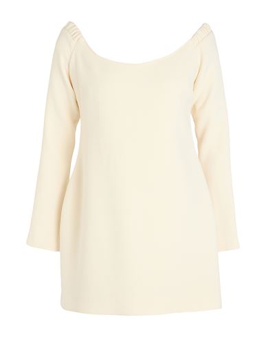 Khaite Woman Mini Dress Cream Size L Virgin Wool In White