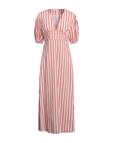 Caliban Woman Maxi Dress Orange Size 6 Cotton, Polyamide, Elastane In Orange