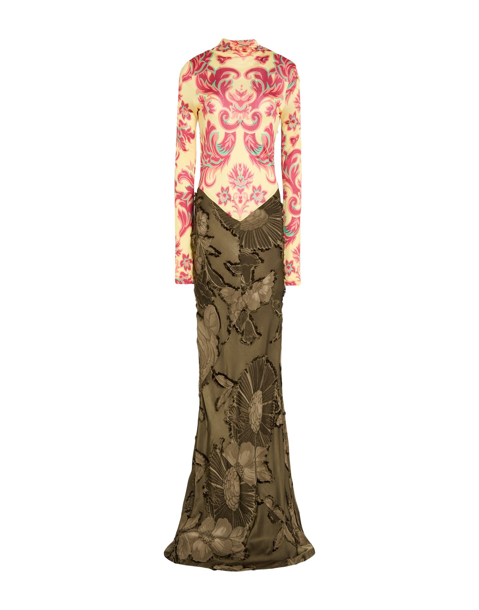 《セール開催中》ETRO レディース マキシ丈ドレス イエロー 42 レーヨン 100%