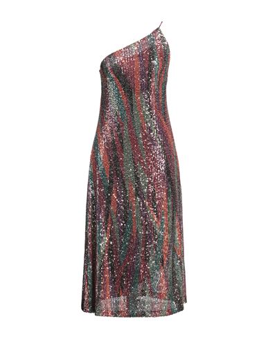 Siyu Woman Midi Dress Orange Size 6 Viscose, Elastane