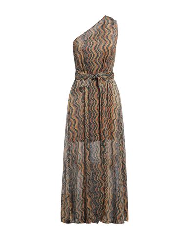 Siyu Woman Maxi Dress Yellow Size 8 Polyester, Polyamide