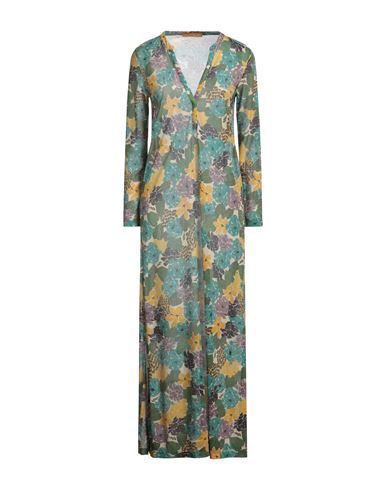 Siyu Woman Maxi Dress Green Size 4 Viscose, Polyester, Polyamide