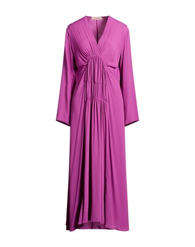 Jucca Woman Maxi Dress Mauve Size 8 Acetate, Silk In Purple
