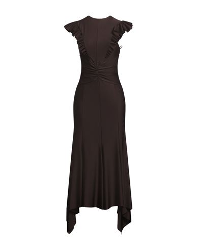 Shop Philosophy Di Lorenzo Serafini Woman Maxi Dress Dark Brown Size 6 Polyamide, Elastane