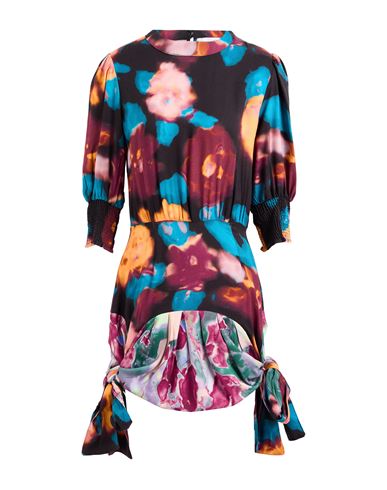 Mar De Margaritas Woman Mini Dress Black Size M Viscose In Black
