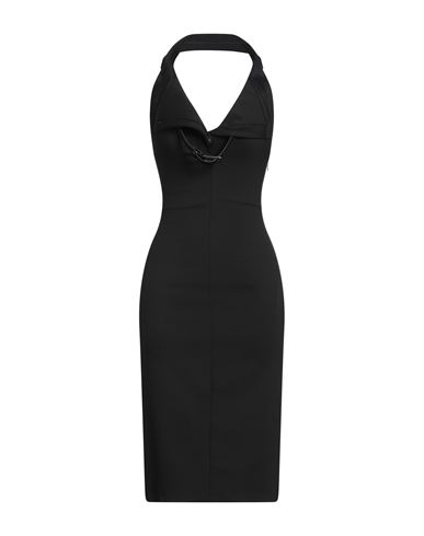 Coperni Woman Midi Dress Black Size 8 Recycled Polyester, Viscose, Polyester, Elastane In Black