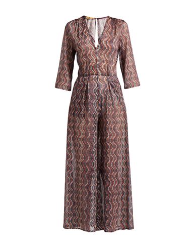 Siyu Woman Jumpsuit Plum Size 6 Polyester, Metallic Fiber In Purple