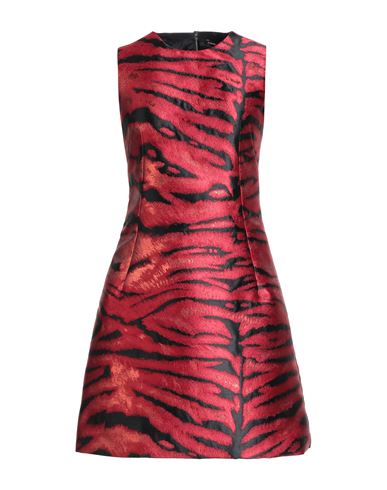 Dolce & Gabbana Woman Mini Dress Red Size 8 Polyester, Metallic Polyester In Red