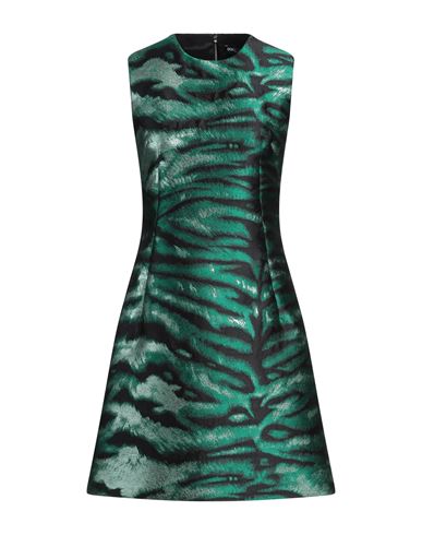 Dolce & Gabbana Woman Mini Dress Green Size 4 Polyester, Metallic Polyester In Green