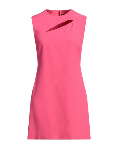 Versace Woman Mini Dress Magenta Size 4 Acetate, Viscose In Magenta