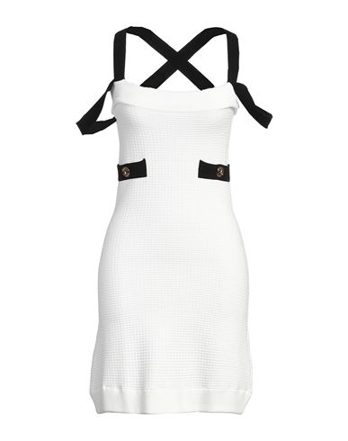 Patou Crossed Straps Mini Dress In White